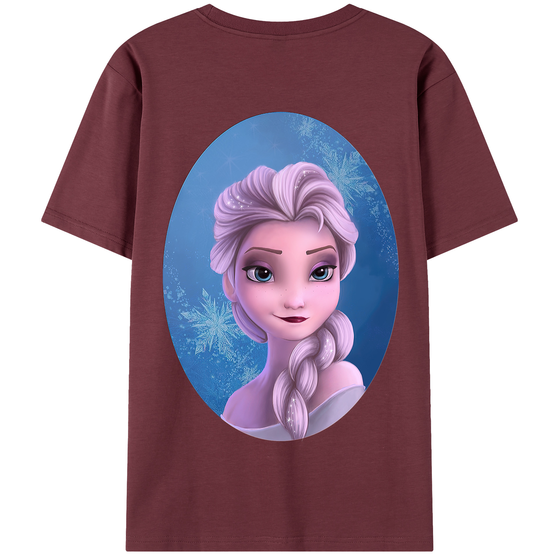 （画像用） アナと雪の女王 アンナ エルサ Frozen Anna Elsa 綿100％半袖Tシャツ（背面プリント）